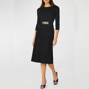 SHOSHANNA Talia Ribbed Chain-Embellished Midi Dress
